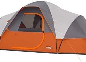 CORE Tent for Family Camping, Hiking and Backpacking | 3 Person / 4 Person / 6 Person / 9 Person Person Dome Camp Tents with Included Tent Gear Loft for Outdoor Accessories
