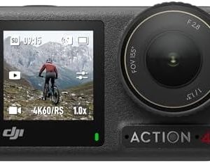 DJI Osmo Action 4 Standard Combo, 4K/120fps Waterproof Action Camera with a 1/1.3-Inch Sensor, Stunning Low-Light Imaging,10-bit & D-Log M Color Performance, Long-Lasting 160 Mins, Outdoor Camera
